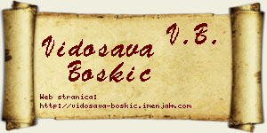 Vidosava Boškić vizit kartica